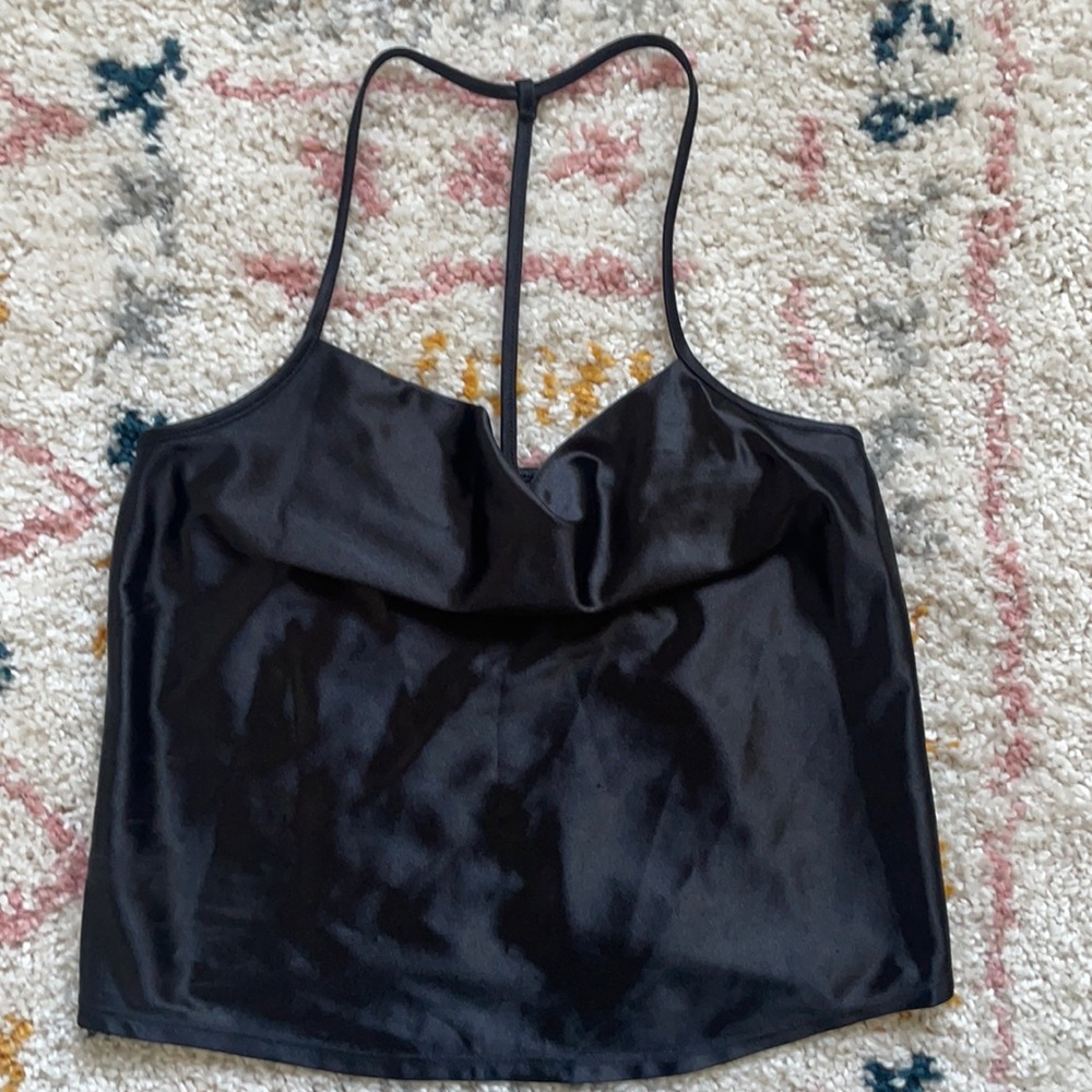 Black silk top